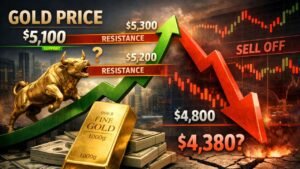 Gold Faces Critical Test at $5,200–$5,300: Momentum Could Shift Toward $4,380 if Bulls Falter